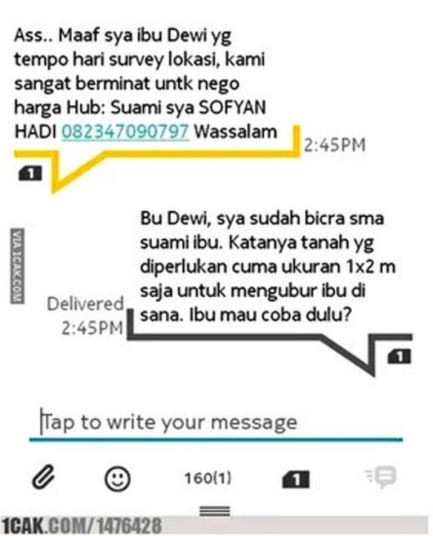 Jawaban Pintar bikin Gagal kena tipu